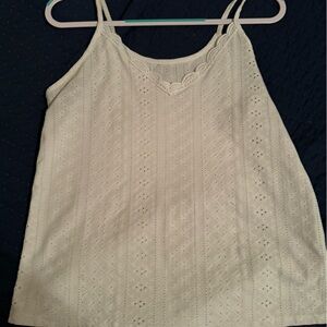 Cream Eyelet Lace Top